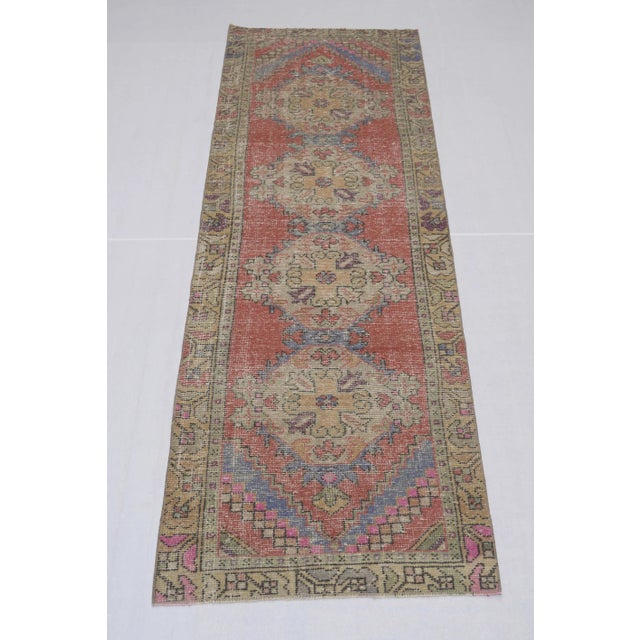 1970's Warm Vintage Turkish Hand-Knotted Hallway Runner Rug 2'9" X 9'2" For Sale - Image 4 of 13