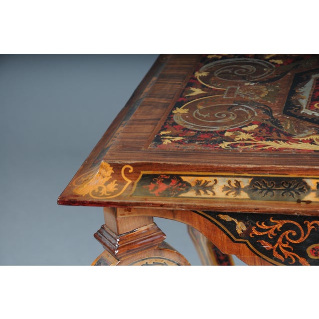 Boulle Inlaid Table in Wood For Sale - Image 4 of 18