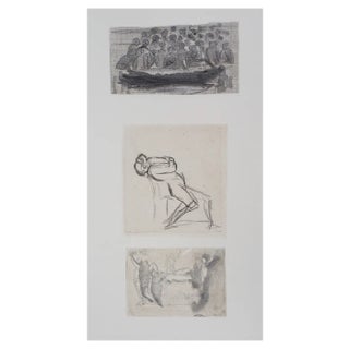 After Auguste Rodin, Three Drawings, 19th Century, Engraving For Sale