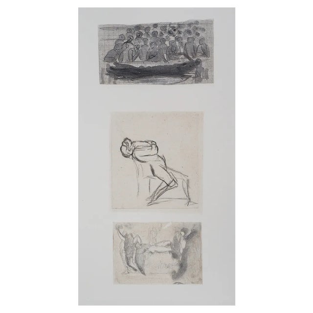 After Auguste Rodin, Three Drawings, 19th Century, Engraving For Sale
