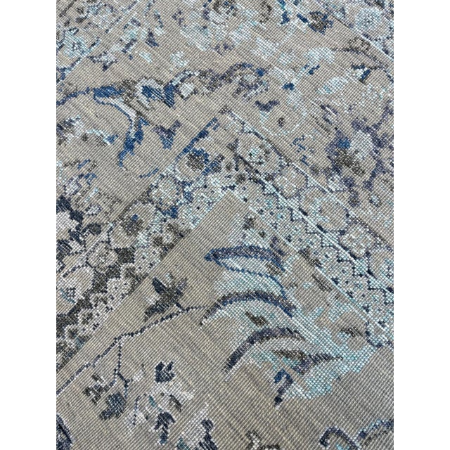 Silk and Wool Modern Style Rug , 6'1" X 9'1" For Sale - Image 4 of 5