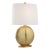 AERIN by Visual Comfort Signature Mariza Medium Table Lamp in Gild with Linen Shade For Sale