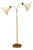 1940s Swedish Modern, Floor Lamp, Rattan, Elm, Fabric For Sale