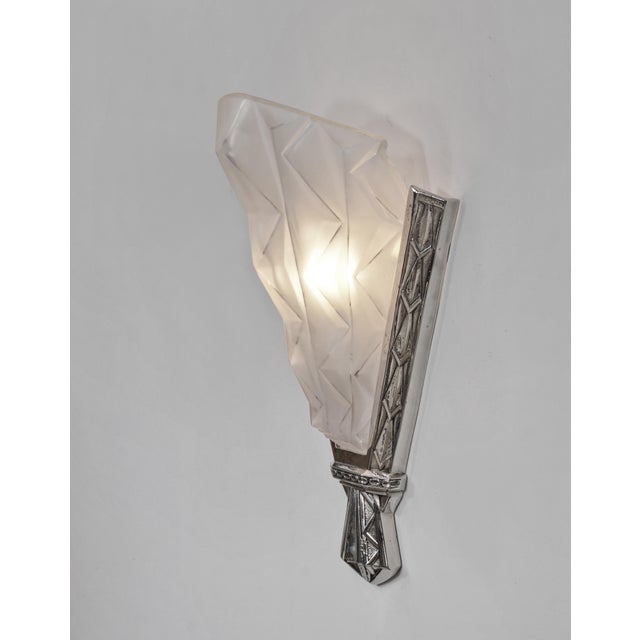 David Gueron Degue French Art Deco Wall Sconces by Degue 1920s France - A Pair For Sale - Image 4 of 13