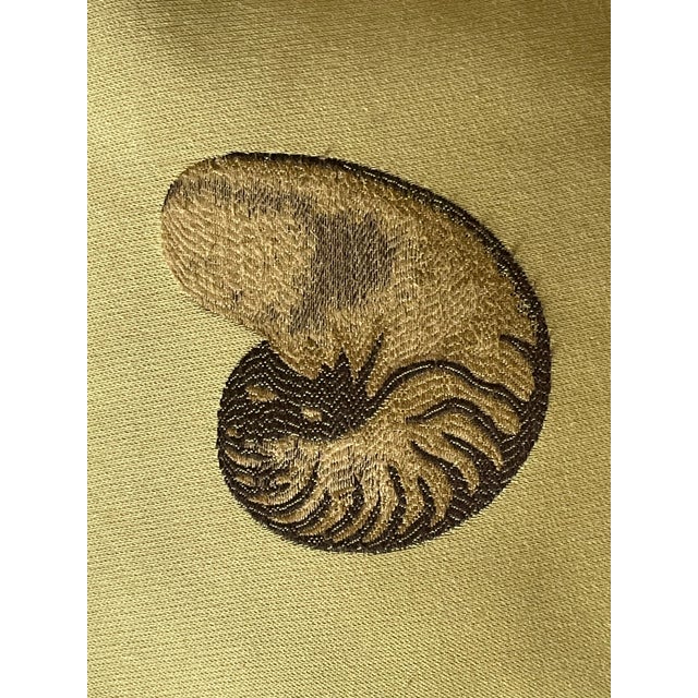 Textile 4 Lovely Brocade Sea Shell Pillows With Fringes For Sale - Image 7 of 8