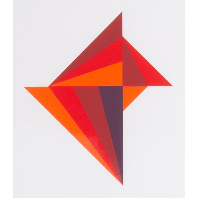 A 1995 serigraph print, titled "Konstruktion and Intuition," by the German artist Anton Stankowski (1906-1998). This print...