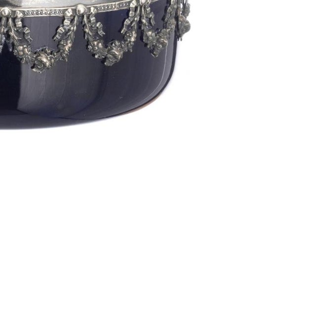 19th Century Porcelain Fruit Bowl with Silver Accents For Sale - Image 5 of 6