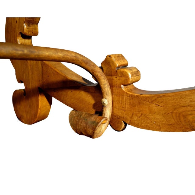 Wood Contemporary 17th Century Style Italian Walnut Refectory Dining Table Natural Finish in Stock For Sale - Image 7 of 12