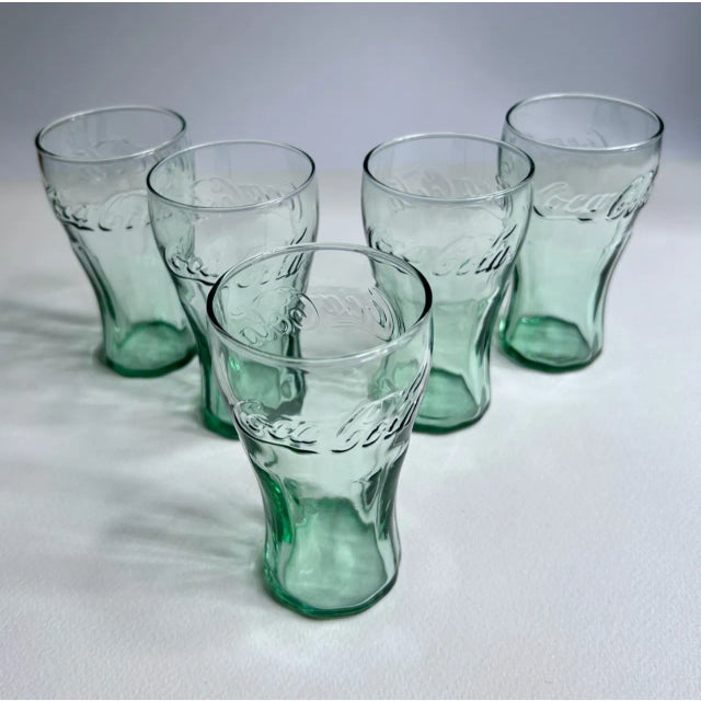 Vintage Set of 5 Libbey Glass Co. Mini Coca Cola Glasses For Sale In New York - Image 6 of 18