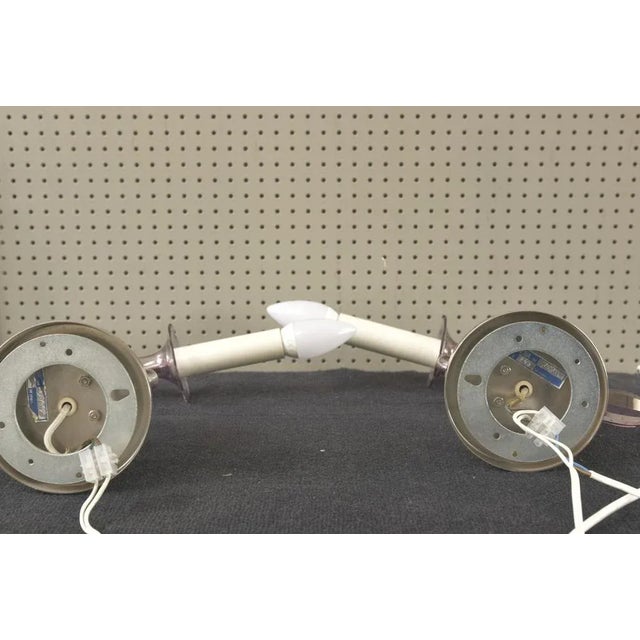 Mid-Century Modern Glass Wall Lamps in Factory Design from Palwa, Germany, 1960s, Set of 2 For Sale - Image 3 of 11