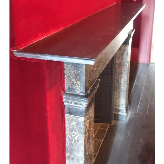Mid 20th Century Mid 20th Century Portoro Marble Mantel For Sale - Image 5 of 8