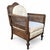 Wood Late 20th Century French Provincial Cane Armchair With Striped Upholstery For Sale - Image 7 of 14