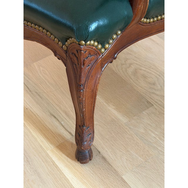 Mid 19th Century High-Quality Mahogany Louis XV Rococo Revival Single Upholstered Chair For Sale - Image 9 of 15