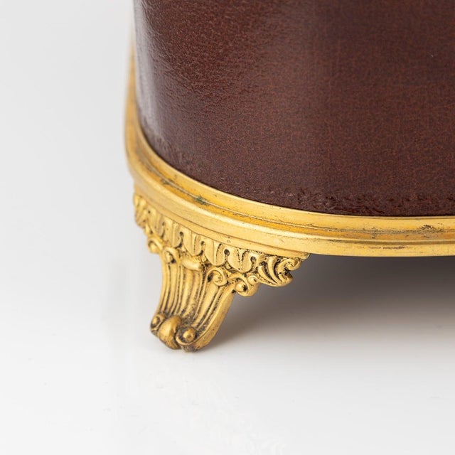 Silver and Burgundy Leather 3-Tier Jewellery Box, 1920s For Sale - Image 10 of 17