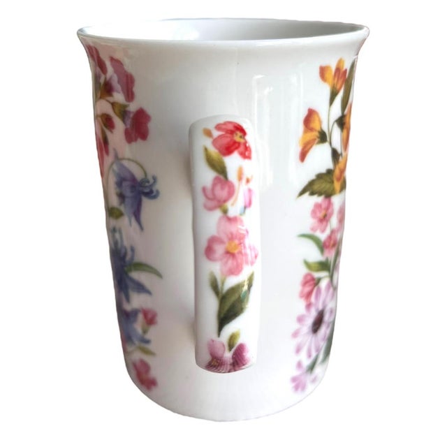 Farmhouse Vintage Florets Roy Kirkham Wild Flowers Bone China Mugs- Set of 4 For Sale - Image 3 of 8
