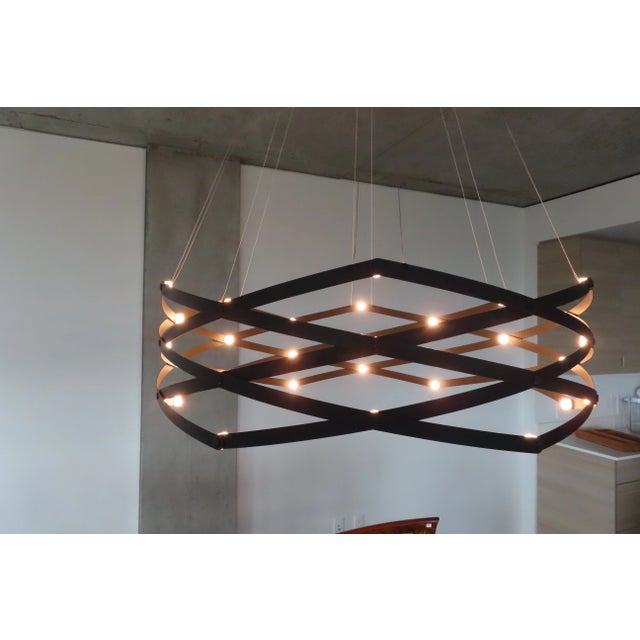 Modern Visual Comfort 'Interlace' Metal Expandable Chandelier For Sale - Image 3 of 8