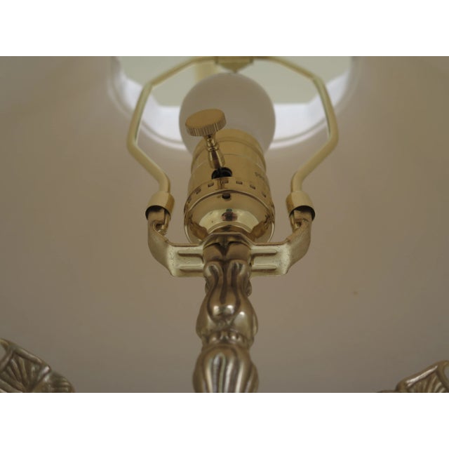 2010s Brass Regency Decorative Table Lamp With Shade For Sale - Image 5 of 7