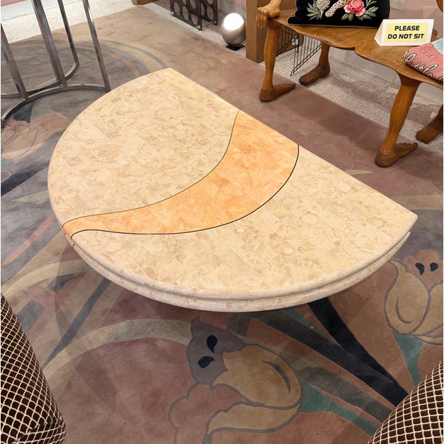 Casa Bique Vintage Tessellated Travertine Swivel Coffee Table by Casa Bique For Sale - Image 4 of 14