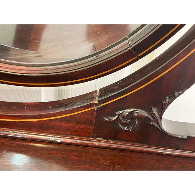 Early 1900's Highboy Chest of Drawers With Mirror, Locks and Key For Sale - Image 10 of 12