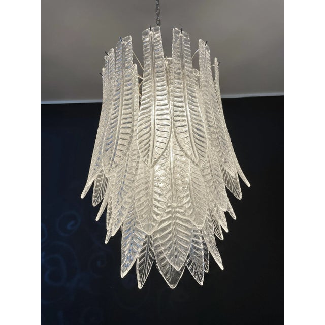 Huge Italian Murano Felci Glass Chandelier, 1980s For Sale - Image 10 of 18