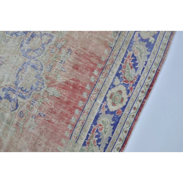 Burnt Orange Mid 20th Century Oushak Turkish Oversize Wool Rug For Sale - Image 8 of 10