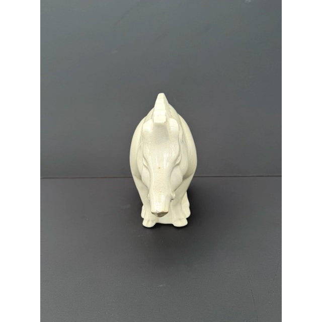 Art Deco Statue of Boar in Glazed and Crackled Earthenware by Charles Lemanceau for Saint Clement, 1930s For Sale - Image 3 of 8