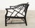 Black McGuire Rattan Chinese Chippendale Lacquered Lounge Chair For Sale - Image 8 of 18