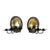 Antique Hammered Brass & Iron Candle Sconces -a Pair For Sale