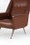 Metal Italian Faux Leather Armchair with Brass Legs, 1950s For Sale - Image 7 of 17