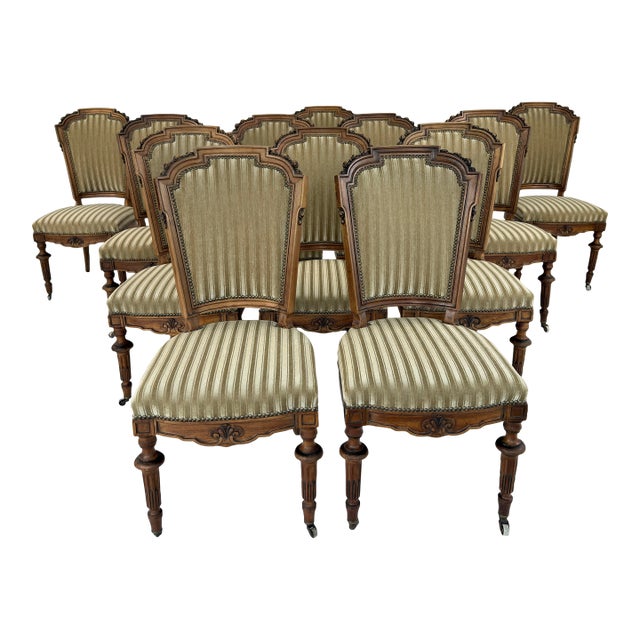 J. Warin Meubles Dining Chairs - Set of 12 For Sale