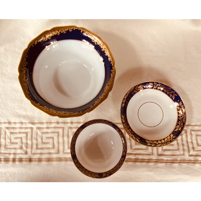 Ceramic Curated Set of 3 Antique Porcelain Bowls - Spode & German Porcelain For Sale - Image 7 of 12