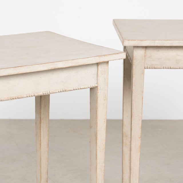 Pair, Early 20th Century Swedish Gray Side Tables For Sale - Image 10 of 13