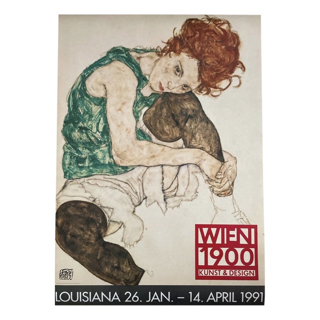 Seated Woman (The Artist's Wife) Poster after Egon Schiele, 1971 For Sale