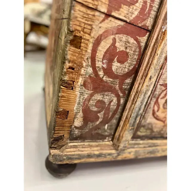 1800s Large Swedish Painted Blanket Chest For Sale In Greensboro - Image 6 of 8