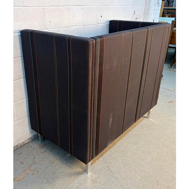 Vintage Nienkämper Tuxedo High-Back Privacy Booth Sofa For Sale - Image 9 of 18