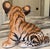 Vintage Made in Italy Terra Cotta Tiger Cub For Sale - Image 9 of 13