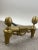 French Vintage French Louis XVI Brass Andirons With Acorn Finials & Swag Detail, a Pair For Sale - Image 3 of 9