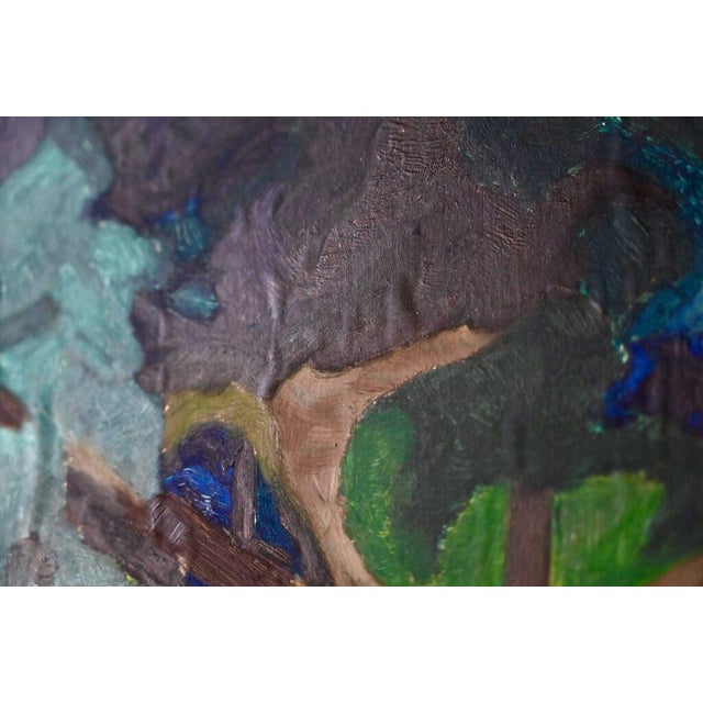 “There are sounds in the forest that resemble words.” Jean Giono – True Riches Deeply colored composition, painting on...