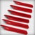 Red Casino Cutlery Set for Six People from Sedasco, France, 1970s, Set of 12 For Sale - Image 8 of 15