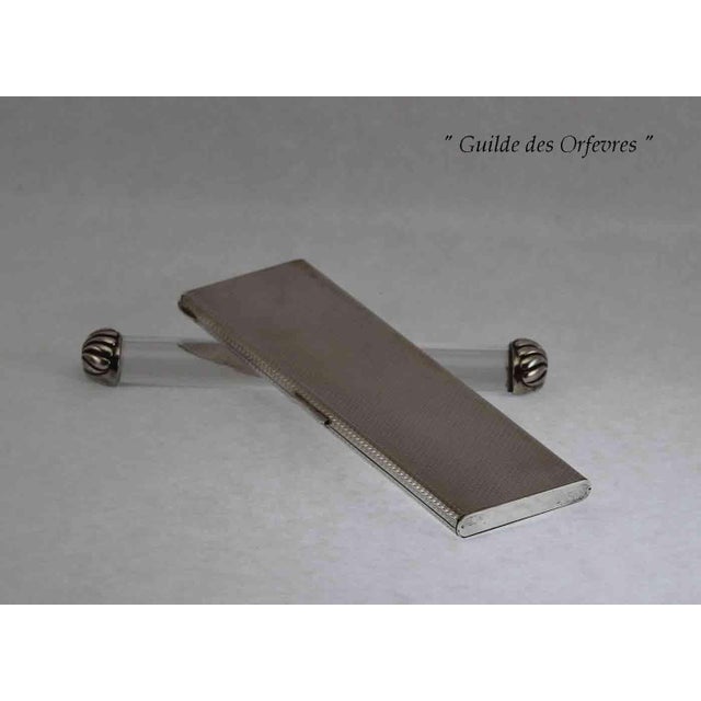 Charming Sterling Silver Purse Cigarette Box. For Sale - Image 10 of 16