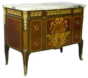 Vintage Louis XV Transition Style Rosewood Chest of Drawers