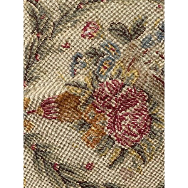 French Needlepoint Tapestry Chair Cover, 1890s For Sale - Image 12 of 18