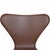 Model 3117 Office Chair in Mokka Leather by Arne Jacobsen, 1980s For Sale - Image 3 of 14
