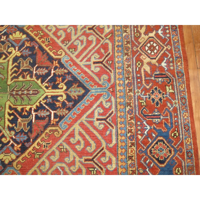 Red Antique Heriz, 8'7'' X 11'6'' For Sale - Image 8 of 12