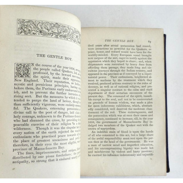 Mid 19th Century A Smalll Pair of 1865 Hawthorne 'Twice Told Tales' Books For Sale - Image 5 of 8