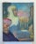 A large colorful original oil painting on canvas from Paris 1927 by Kanteranny that has an exhuberant yet serene vibe. 36”...