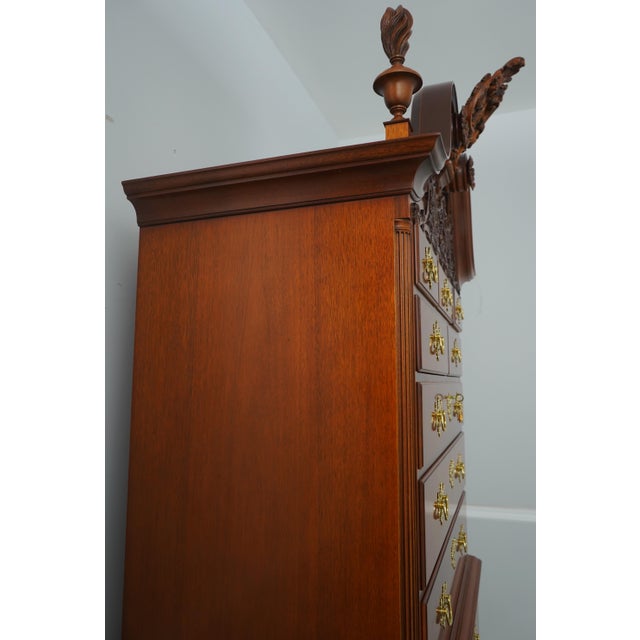 Wood Kindel Winterthur Van Pelt Mahogany Highboy For Sale - Image 7 of 12