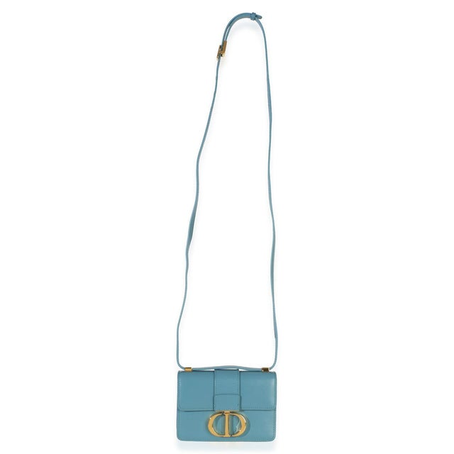 Blue Blue Calfskin 30 Montaigne Micro Bag For Sale - Image 8 of 9