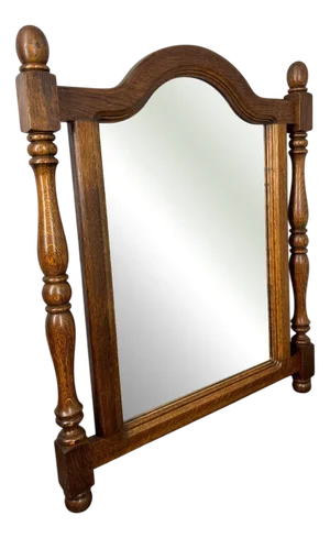 Vintage Oak Wall Mirror