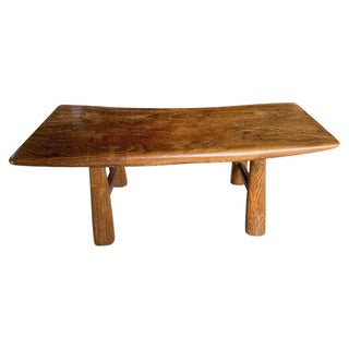 Andrianna Shamaris Mid Century Couture Bench, Handcrafted Teak Wood For Sale